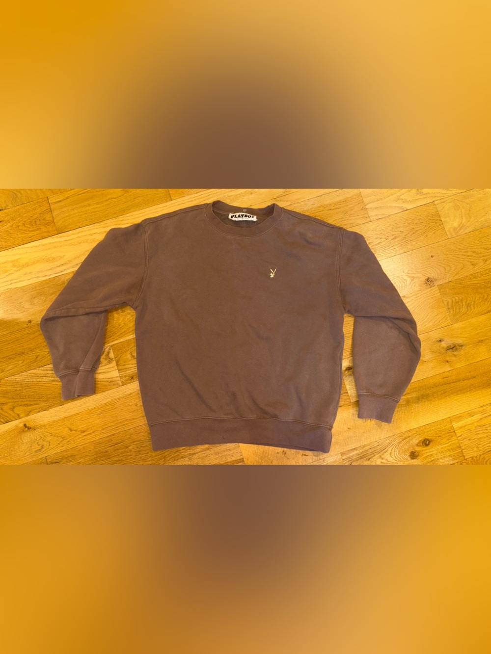 PLAYBOY Men's Chocolate Brown Crewneck Sweatshirt